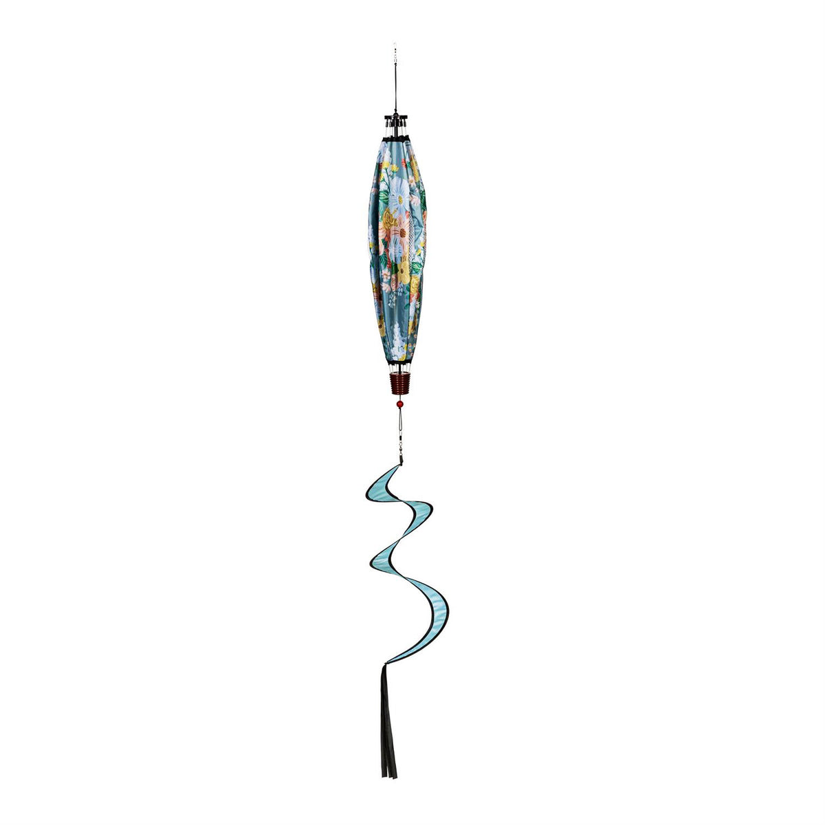 Wind Spinner, Bllue Floral Hot Air Balloon