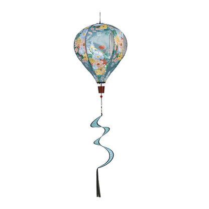 Wind Spinner, Bllue Floral Hot Air Balloon