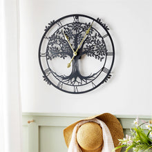 Load image into Gallery viewer, Metal Outdoor Tree Clock
