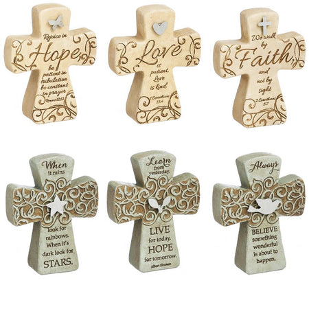 Decor Inspirational Cross, 6 Ast