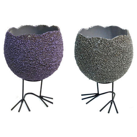 Planter, Egg Shell With Feet, 2 Assorted