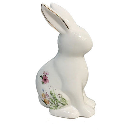 Decor Ceramic Floral Bunny, Large