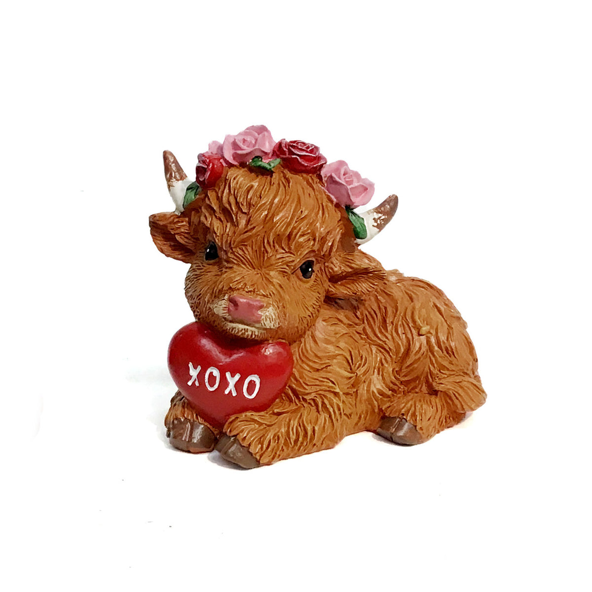 Decor Resin V-day Highland Cows, Assorted