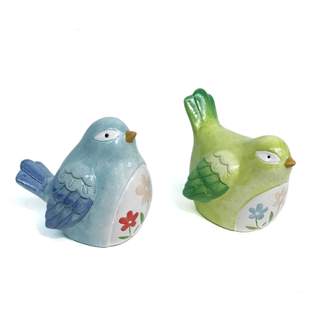Ceramic Decor Floral Birds, Assorted