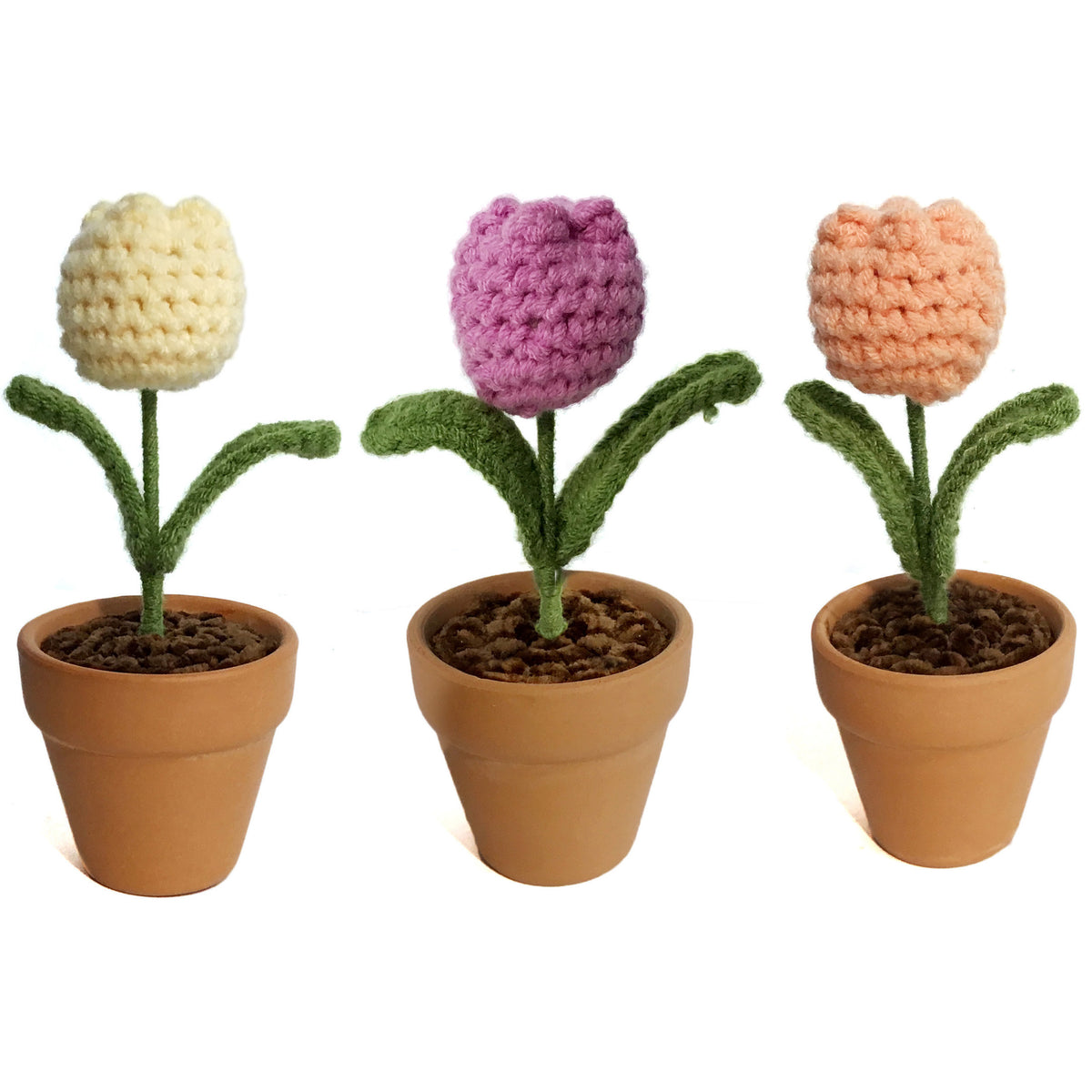 Decor, Crochet Tulips, Assorted