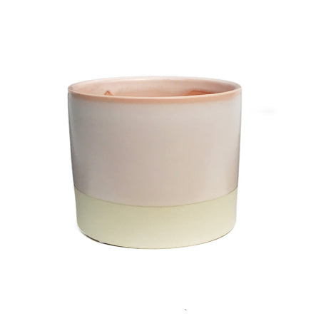 Pot, 4in, Ceramic, Pink With Natural Base