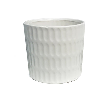 Pot, 4in, Ceramic, Dolomite, Matte, White