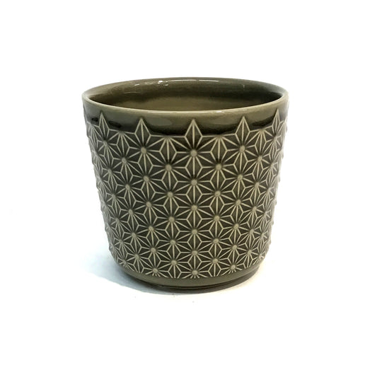 Pot, 4in, Ceramic, Dolomite, Brown Ceramic