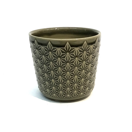 Pot, 4in, Ceramic, Dolomite, Brown Ceramic