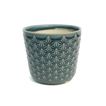 Pot, 4in, Ceramic, Dolomite, Blue Ceramic