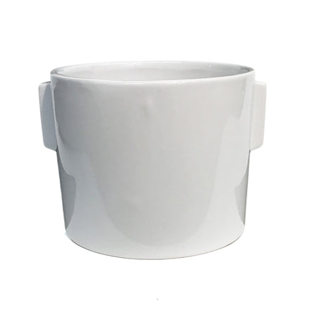 Pot, 6in, Ceramic, White, Dolomite