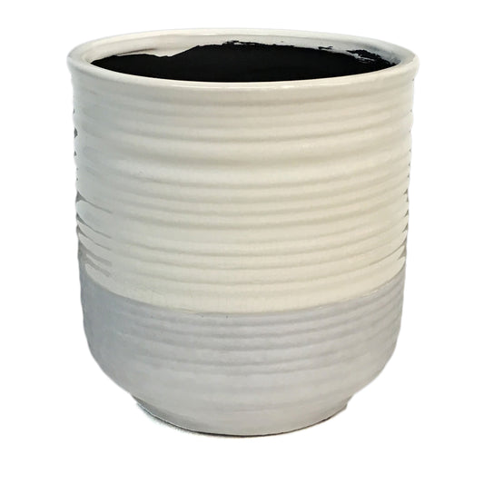 Pot, 6in, Ceramic, White