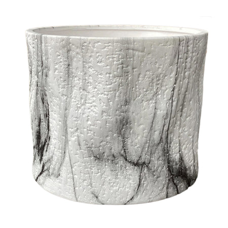 Pot, 6in, Ceramic, Tumbled Marble Finish