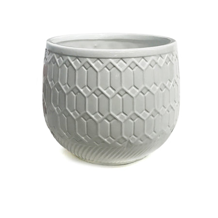 Pot, 4.5in, Ceramic, Dolomite, Shiny, White