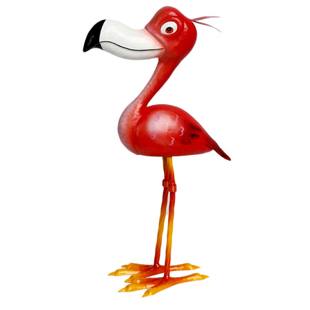 Flamingo Metal Statue, 21in