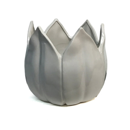 Pot, 9in, White Petals
