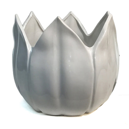 Pot, 12in, White Petals