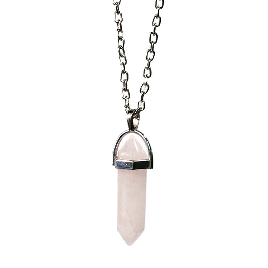 Necklace, Rose Quartz 20in