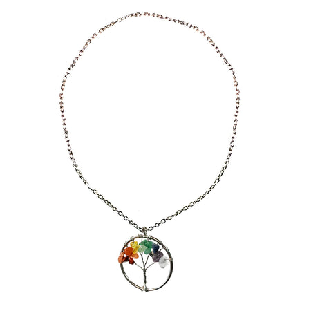 Necklace, Rainbow Tree Of Life, 20"+2" Extender