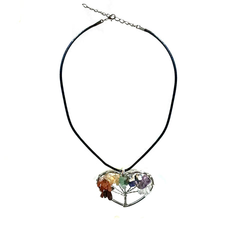 Necklace, Heart Tree Of Life, 20"+2" Extender