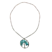 Load image into Gallery viewer, Necklace, Turquoise Tree Of Life, 20"+2" Extender
