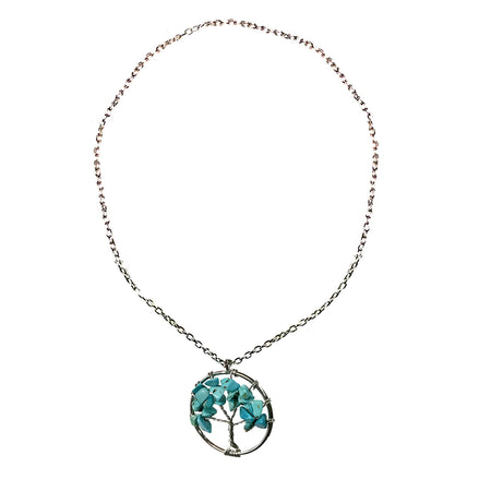 Necklace, Turquoise Tree Of Life, 20"+2" Extender