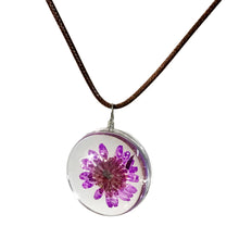 Load image into Gallery viewer, Necklace,Purple Flower, Round
