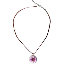 Load image into Gallery viewer, Necklace,Purple Flower, Round
