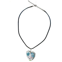 Load image into Gallery viewer, Necklace, Blue Flower, Tree, Heart
