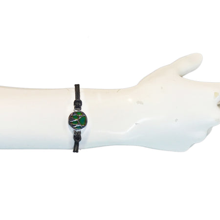 Bracelet, Paw Print, Blac