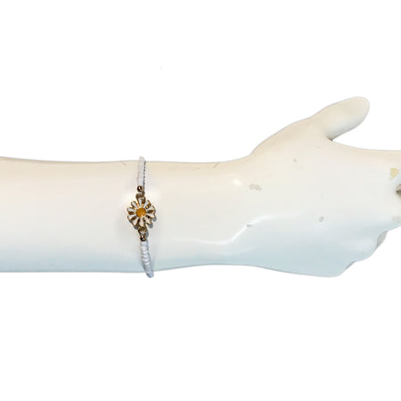 Bracelet, White Daisy