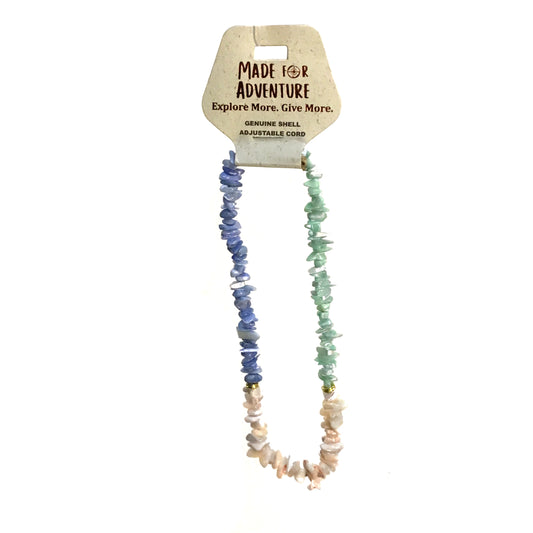 Necklace, Tri-Color Shells