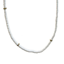 Load image into Gallery viewer, Necklace, White &amp; Gold Beads
