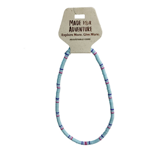 Necklace, Blue, Adjustable Cord