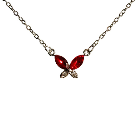 Necklace, Birth Stone Butterfly, January