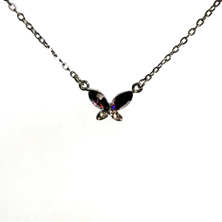 Necklace, Birth Stone Butterfly, February