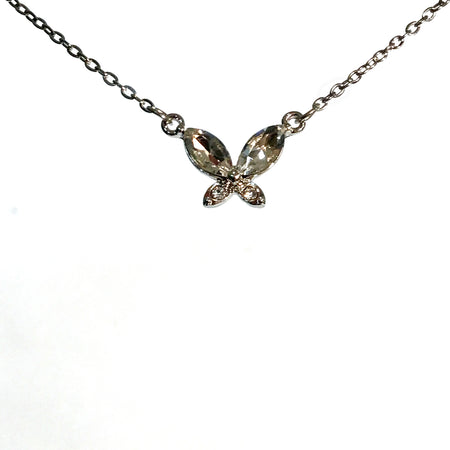 Necklace, Birth Stone Butterfly, April