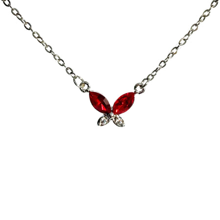 Necklace, Birth Stone Butterfly, July