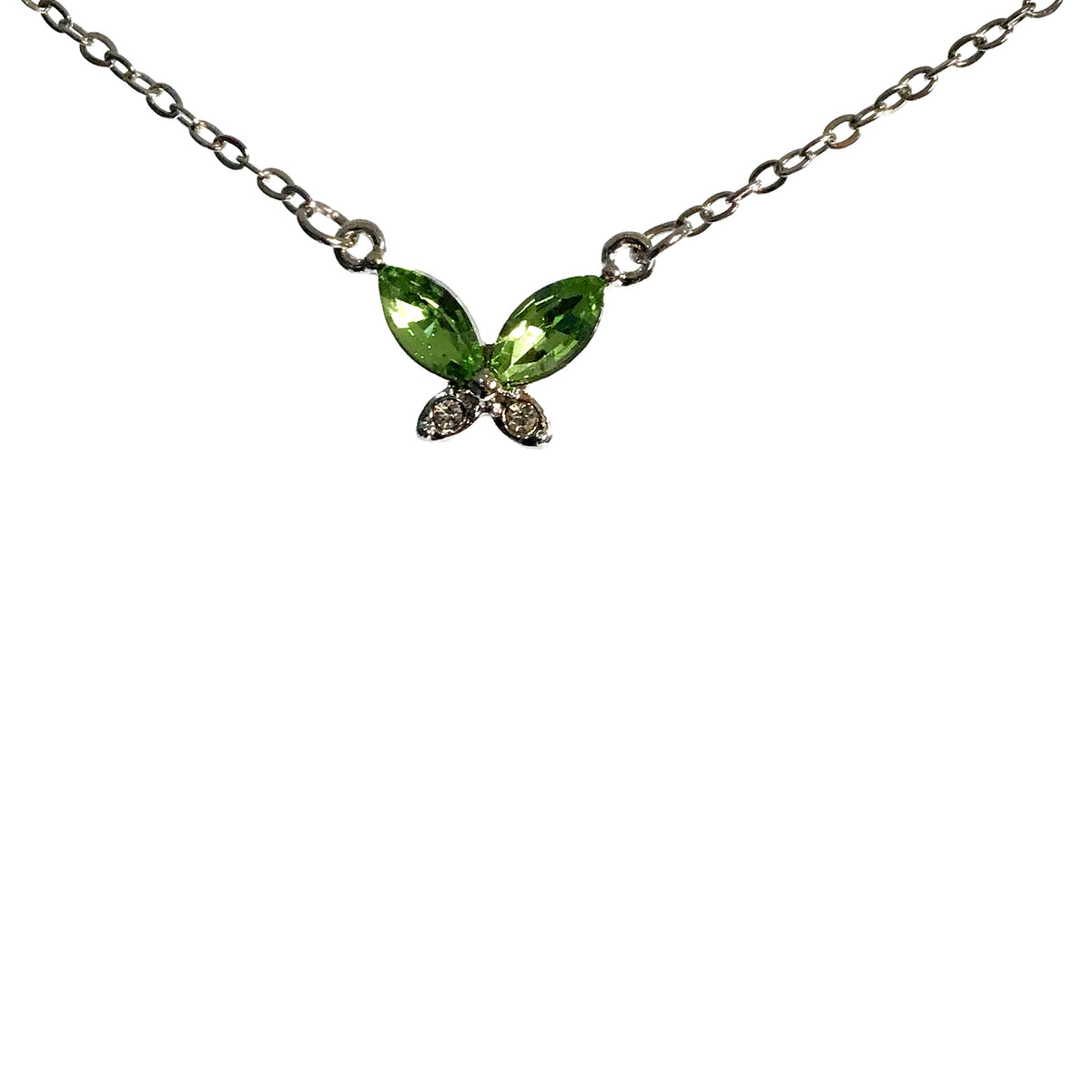 Necklace, Birth Stone Butterfly, August
