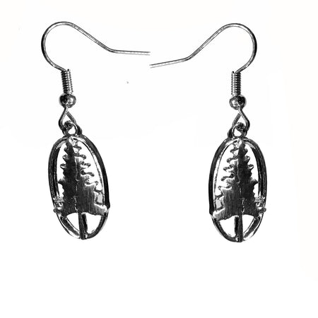 Earring, Silver Trees, Dangle