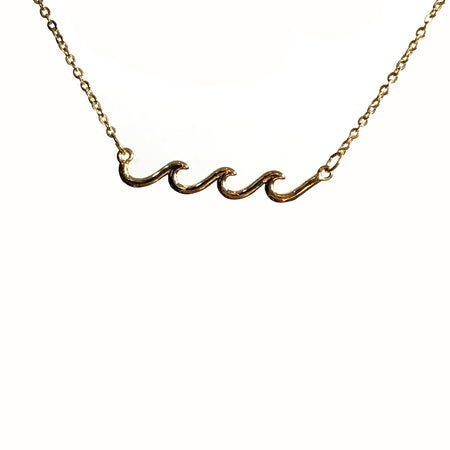 Necklace, Wave, Gold