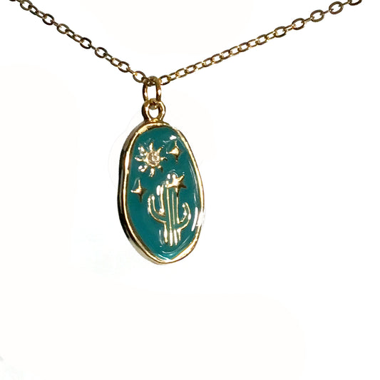 Necklace, Blue/Gold Desert