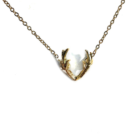 Necklace, Gold Antlers