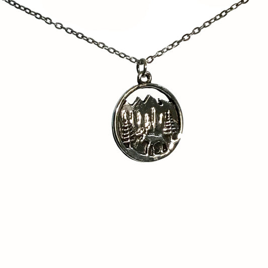 Necklace, Silver Forest, Round