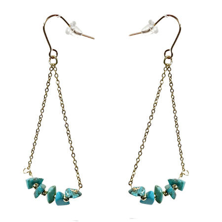 Earing, Turquois & Gold, Dangle