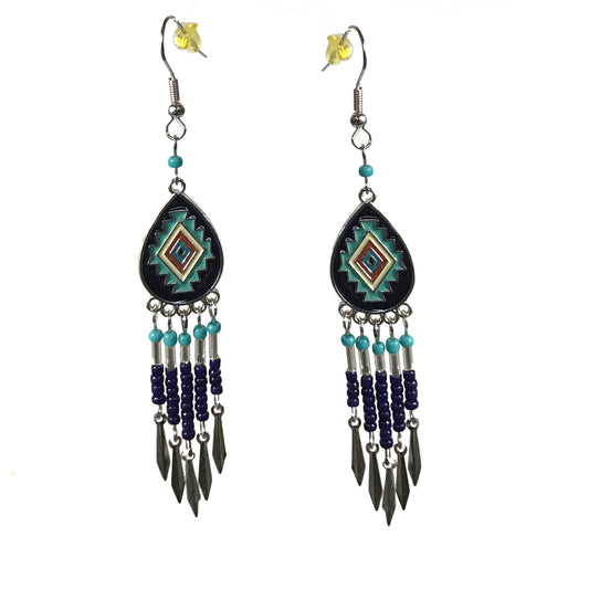Earing, Boho Aztec, Dangle
