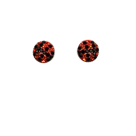 Earing, Red/Black Sparkle Stud