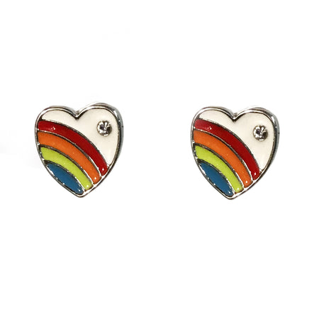 Earing, Rainbow Heart Stud