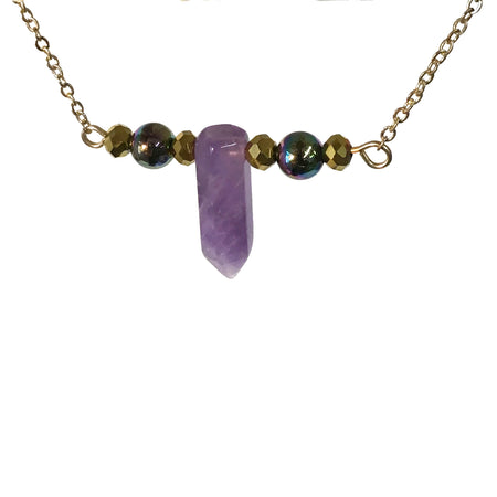 Necklace, Amethyst & Gold