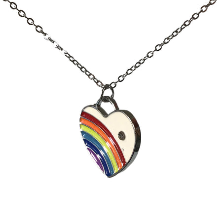 Necklace, Rainbow Heart